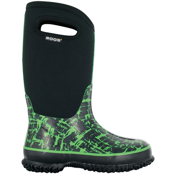 Bogs Other - BOGS Neon Green and Black Waterproof 
Graffiti Boots Size 4